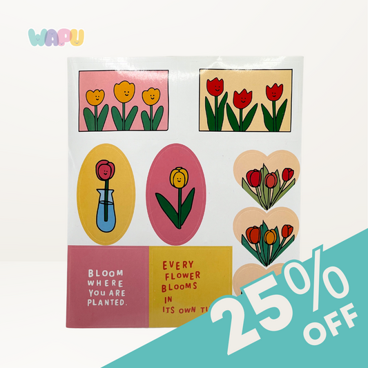 Plantilla de Stickers Tulip Springtime