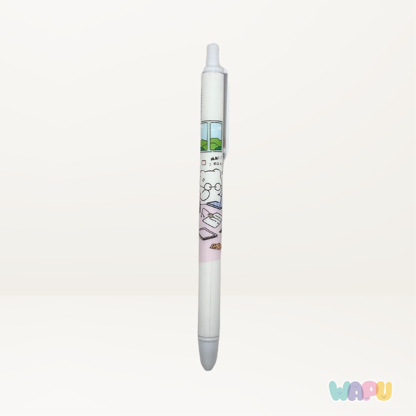 Pluma Osito Blanco Kawaii