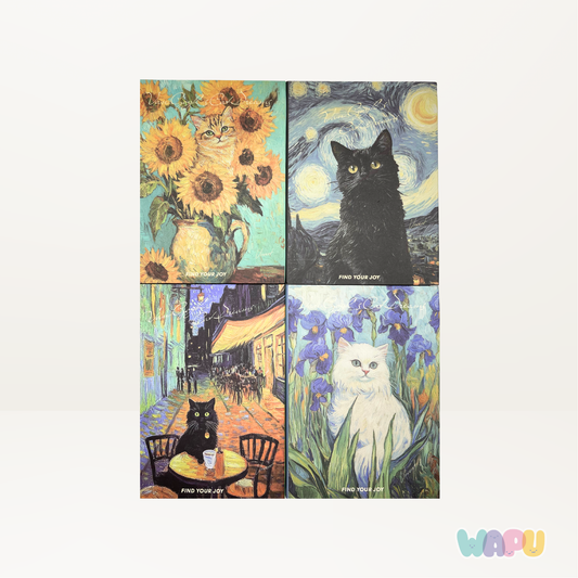 Libreta Gato Van Gogh