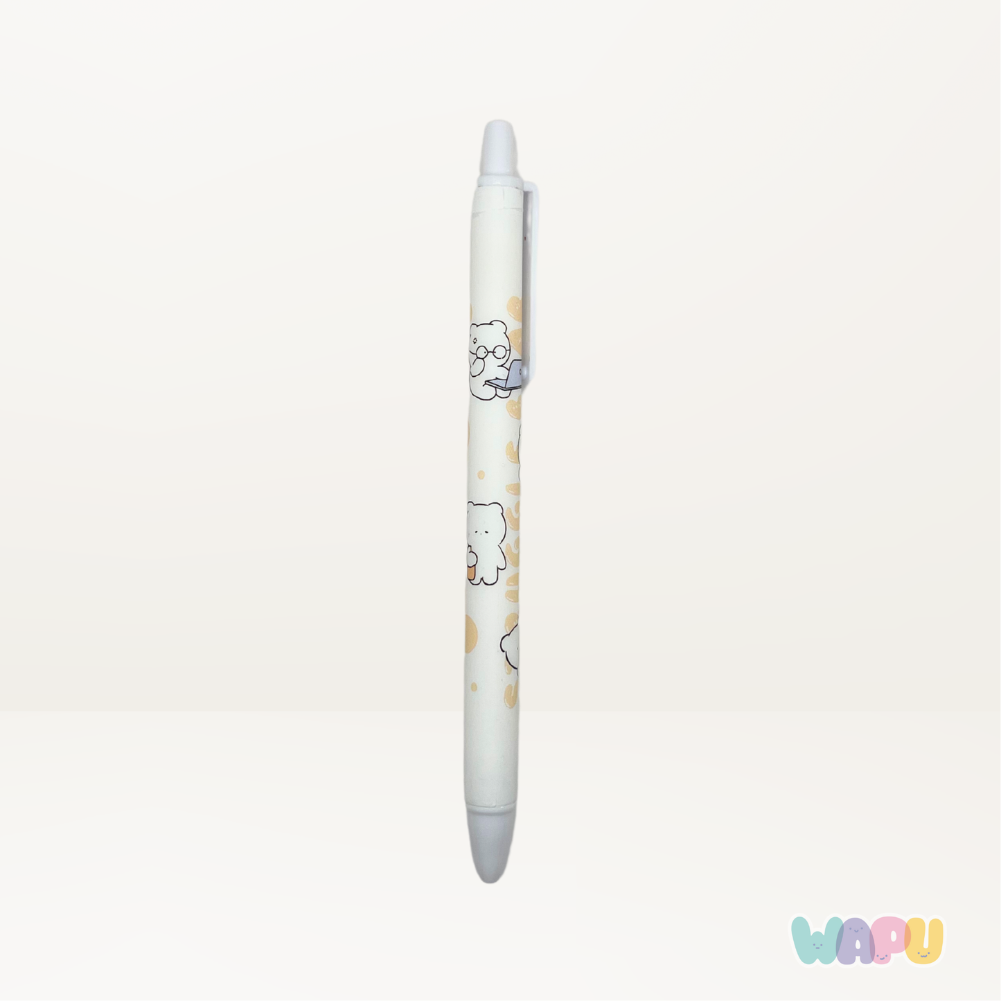 Pluma Osito Blanco Kawaii